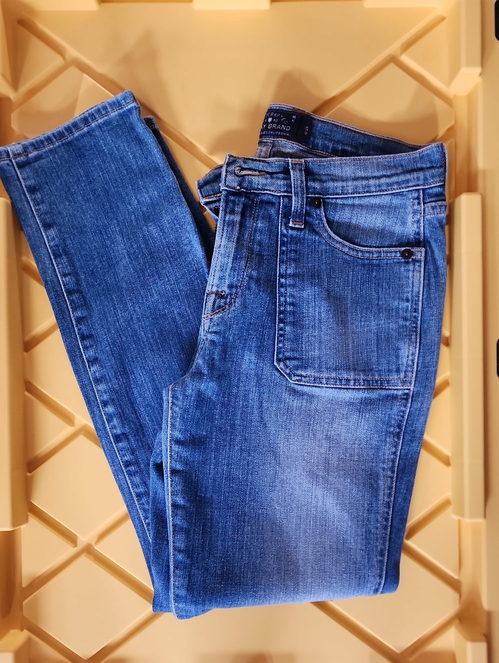 Lucky Bbrand Charlotte Rail Skinny Jeans in Medium Blue Wash